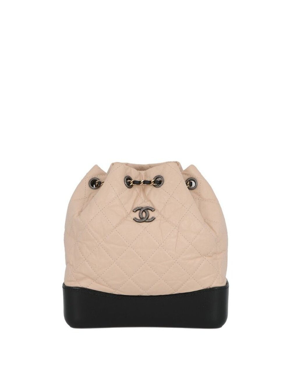 Chanel Backpack Gabriel de Small CC Logo Quilted Aged Calfskin Black